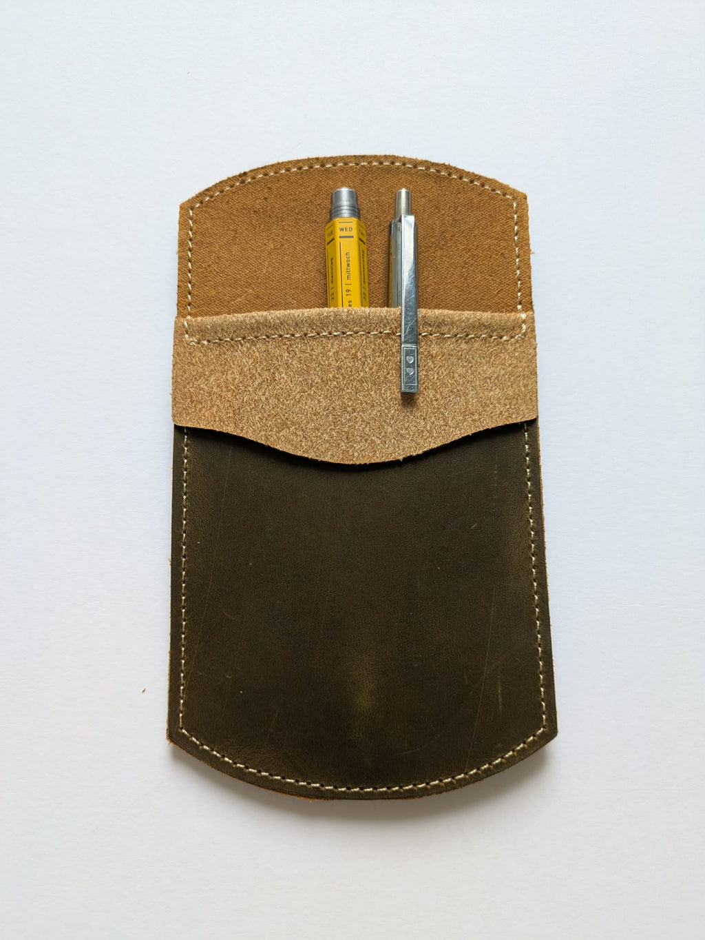 Wanderings - Leather Pen Pocket Protector and Holder