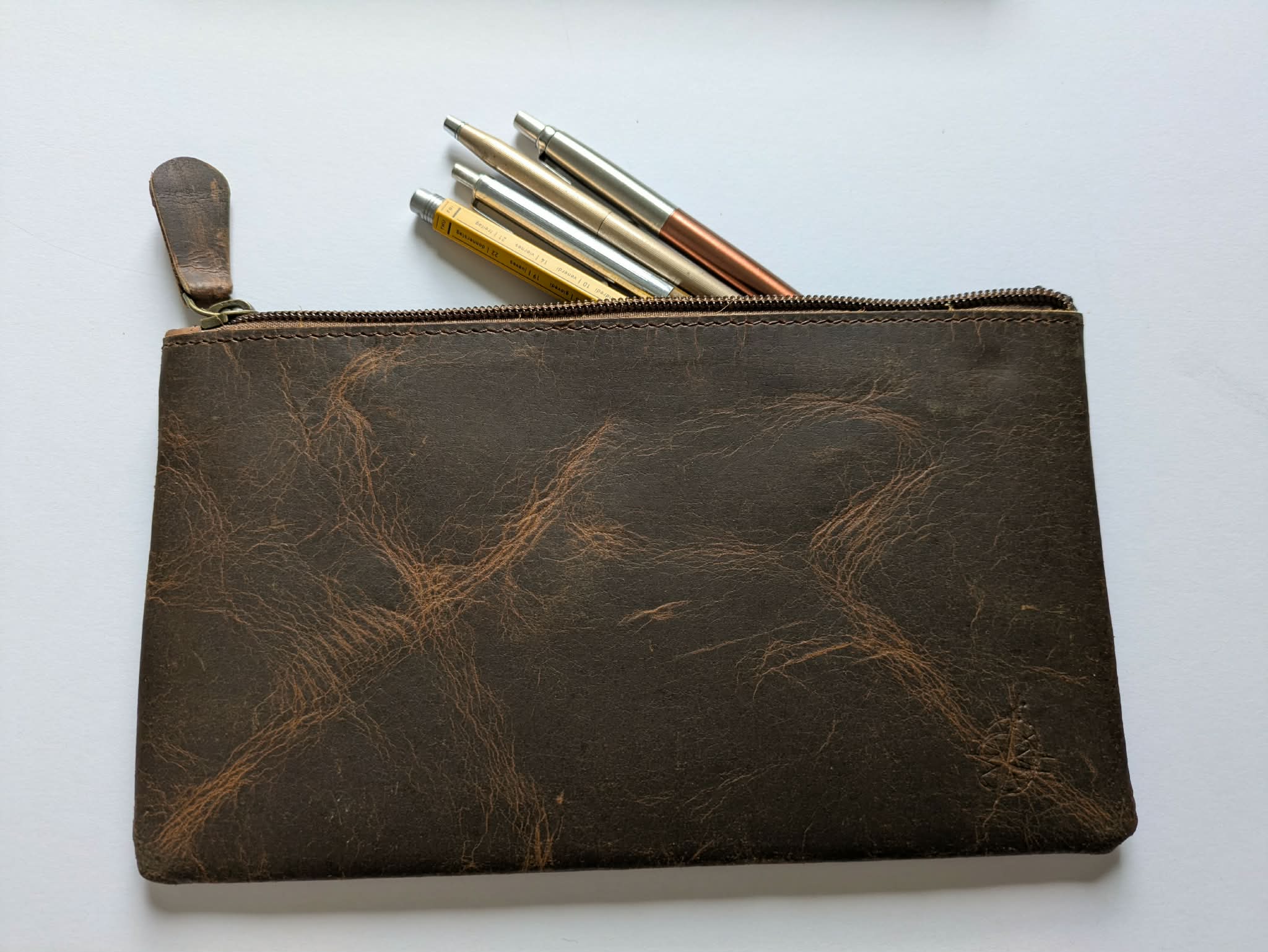 Wanderings - Leather Pencil Case. Pen Pouch
