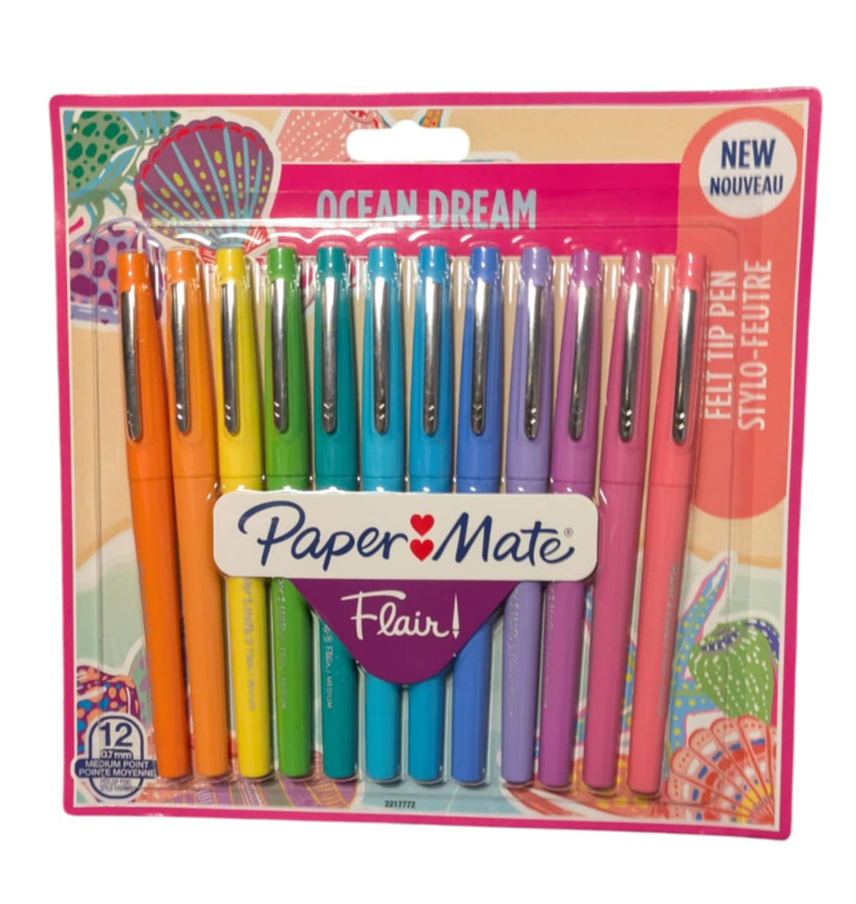 PaperMate Flair - Ocean Dream 12 Pack Felt Tip Pens. 0.7mm Medium Point Tip