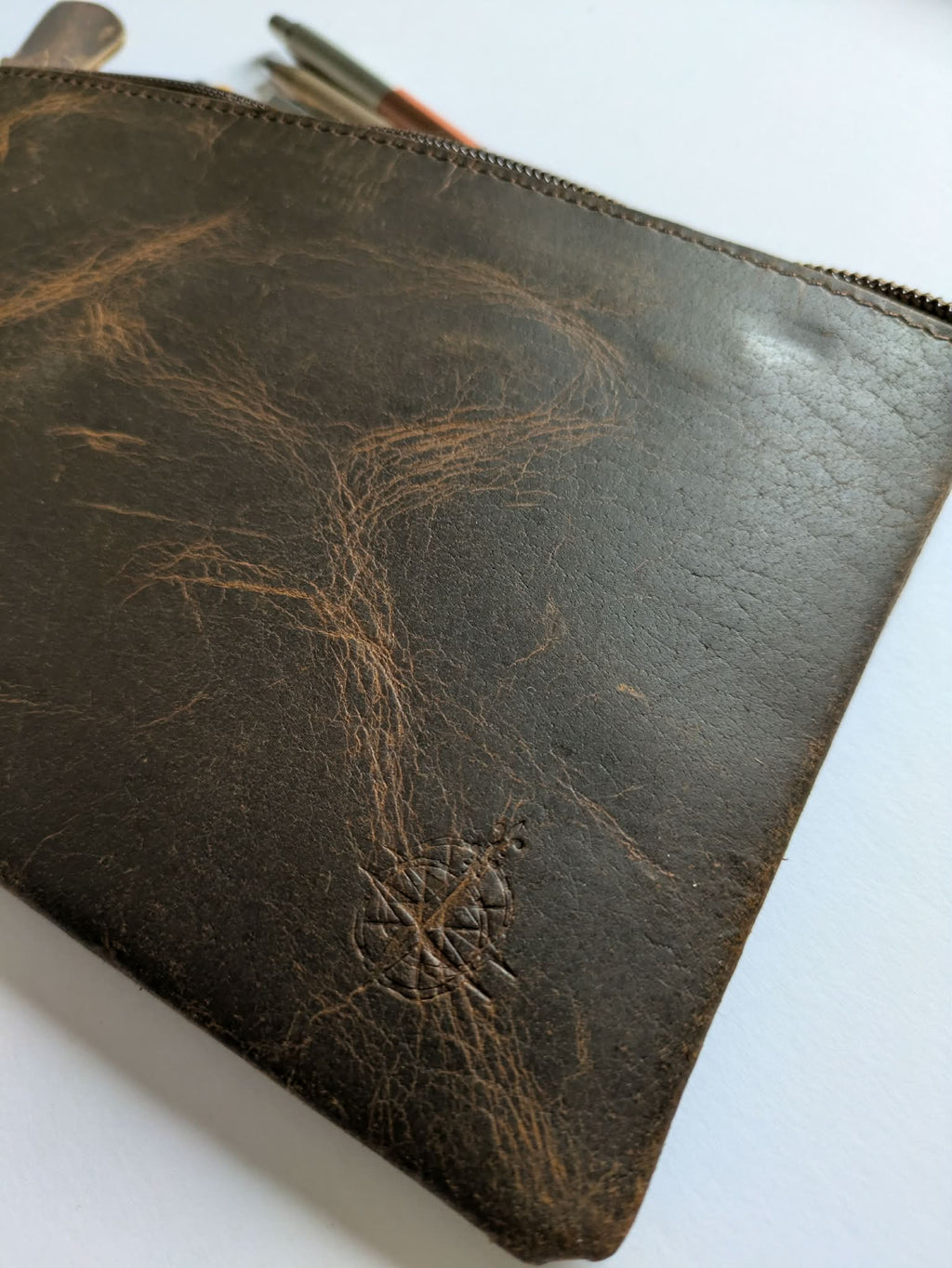 Wanderings - Leather Pencil Case. Pen Pouch