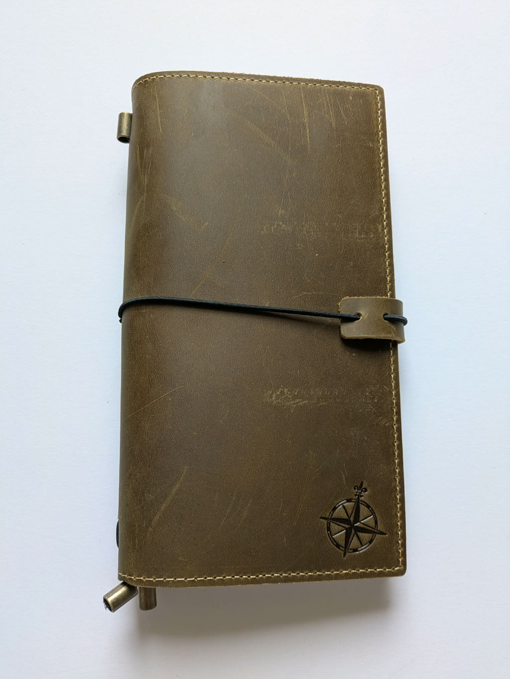 Wanderings - Refilliable Travellers Notebook with internal pockets. Leather Journal - Regular Size