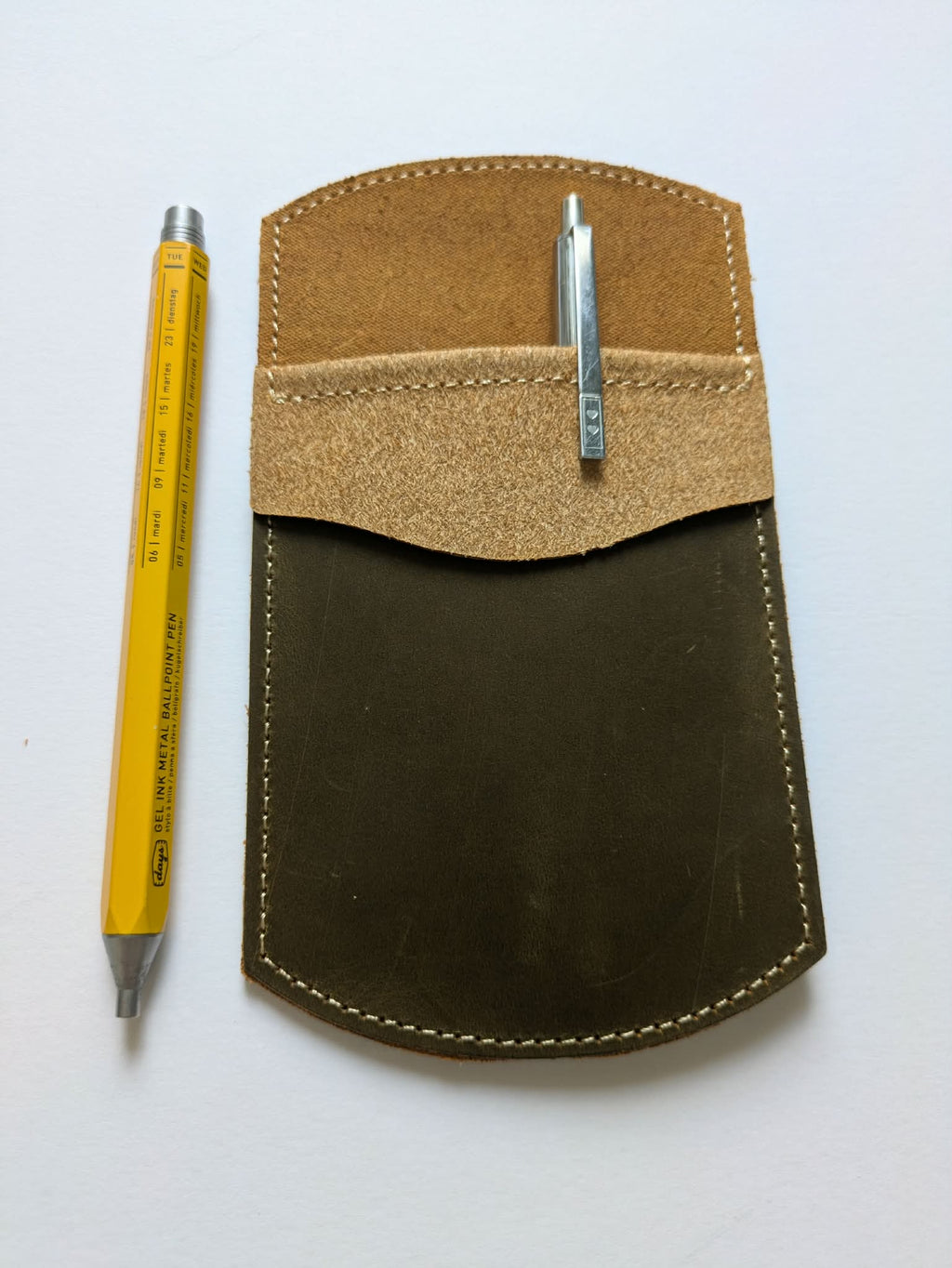 Wanderings - Leather Pen Pocket Protector and Holder