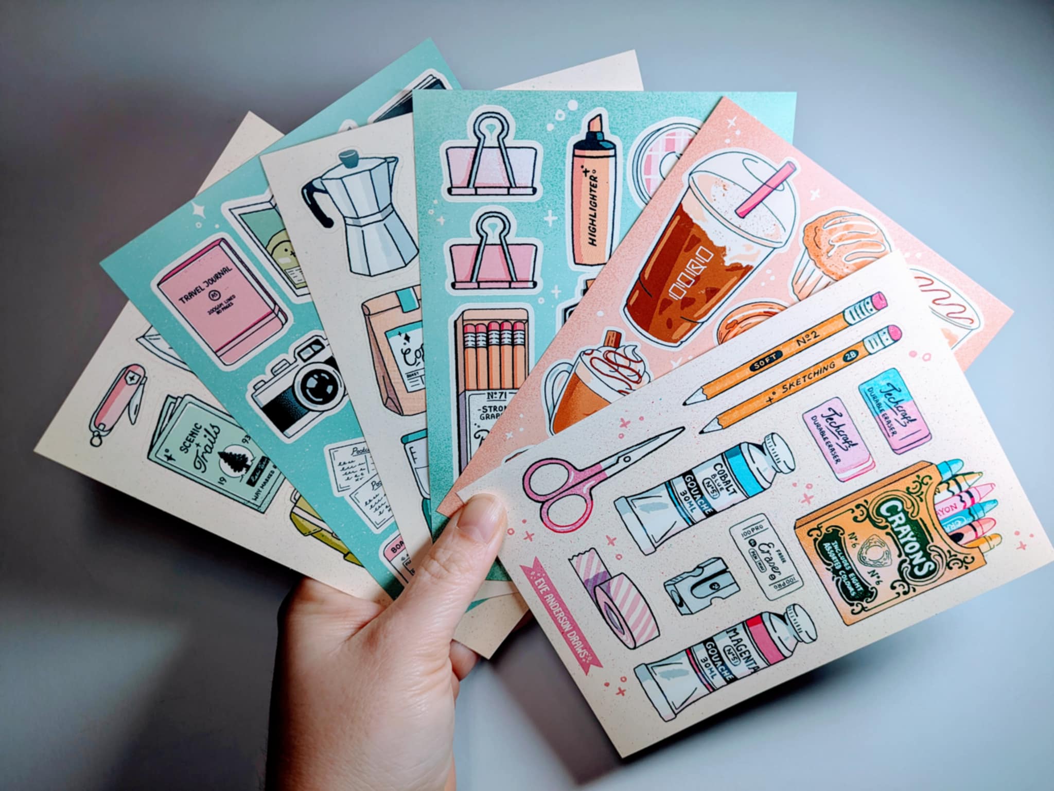 Eve Anderson Art Supllies Sticker Sheet