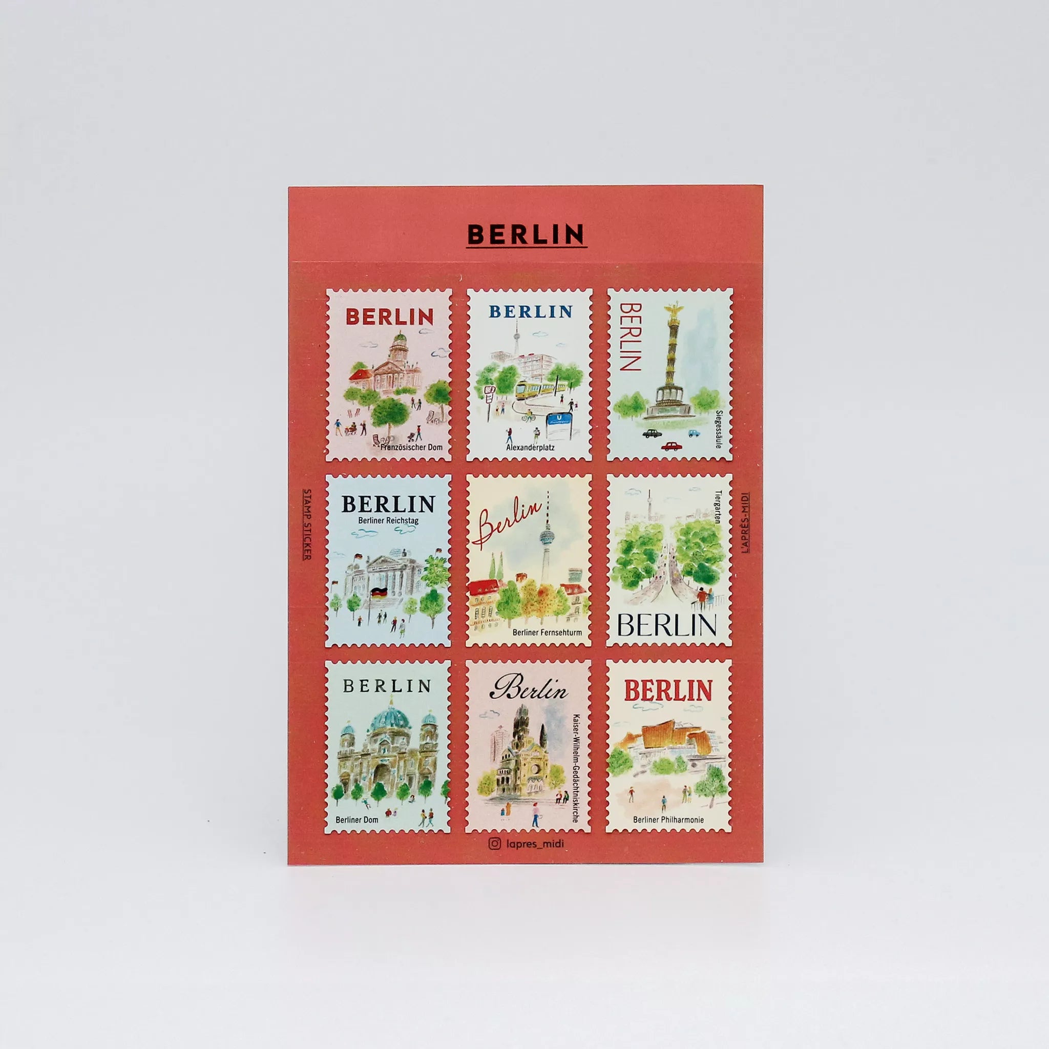 L'après-midi Postage Stamp Sticker Berlin 1