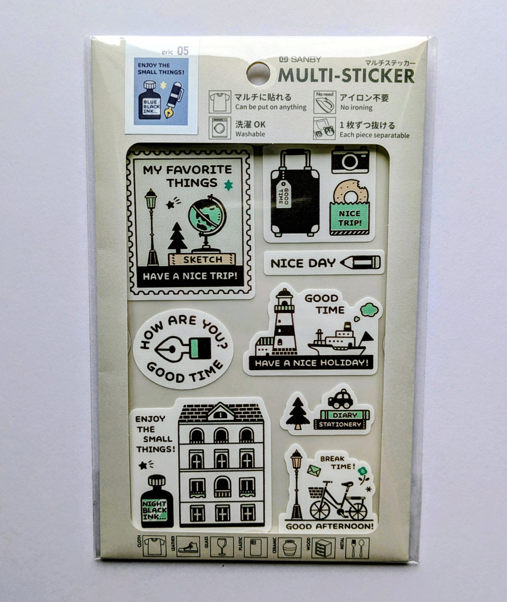 Eric Small things designed sticker sheet 