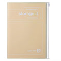 Yellow notebook with 'temporary storage.it' text on a white background