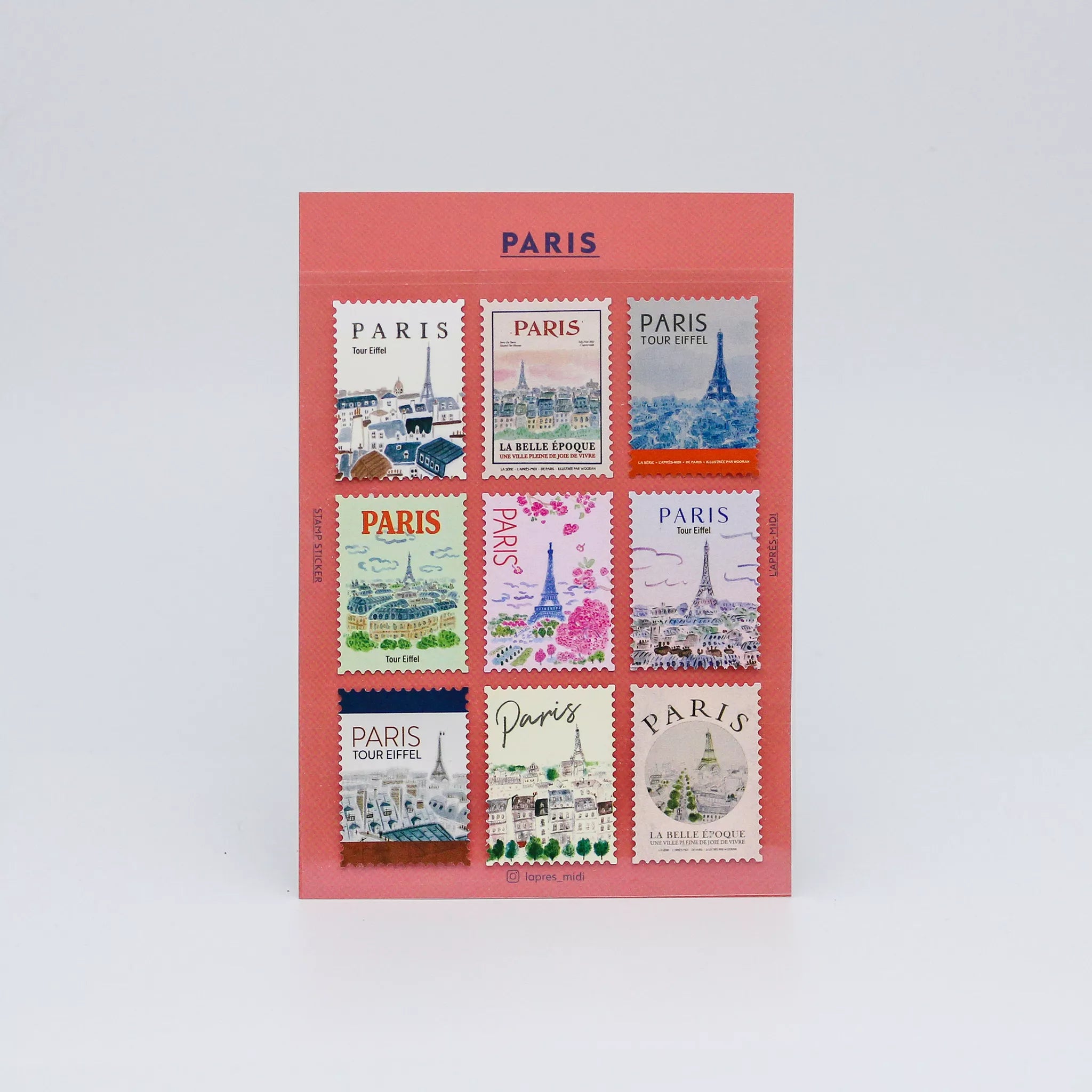 L'après-midi Postage Stamp Sticker Paris 2