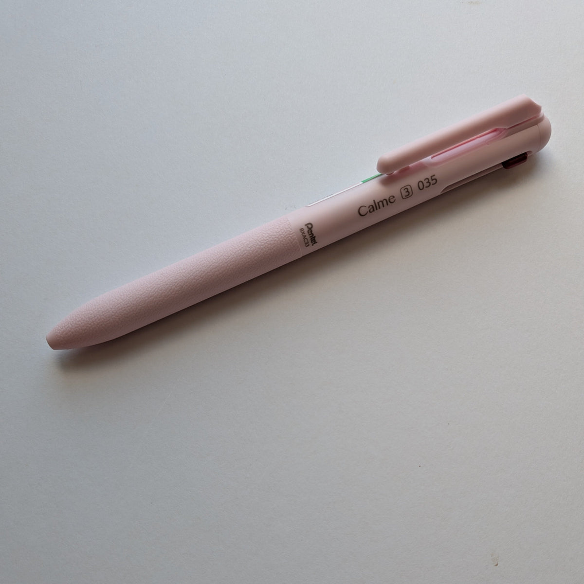 Pink Pentel Calme New 0.35mm 3-Colour Ballpoint Pen