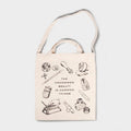 Tote bag showing stationery items - words stating the uncommon beauty in common things 