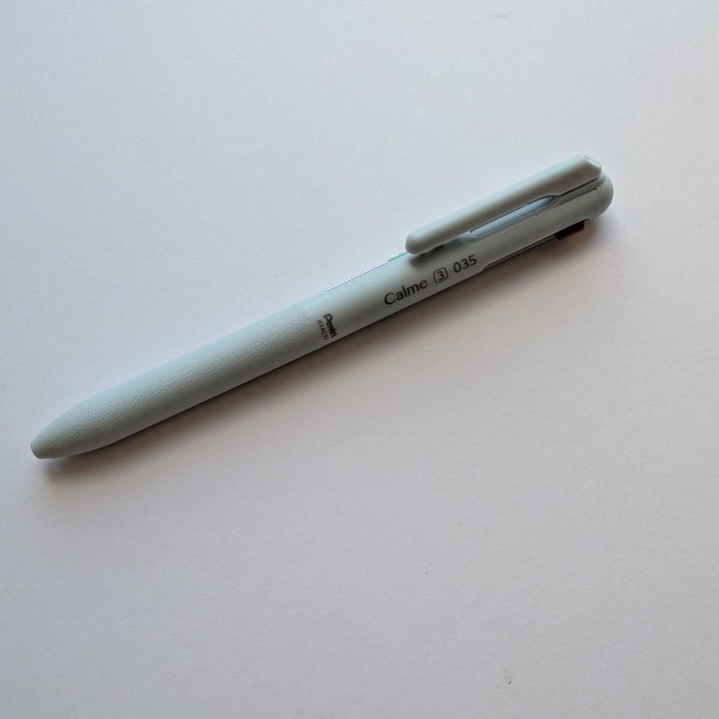 Blue Pentel Calme New 0.35mm 3-Colour Ballpoint Pen
