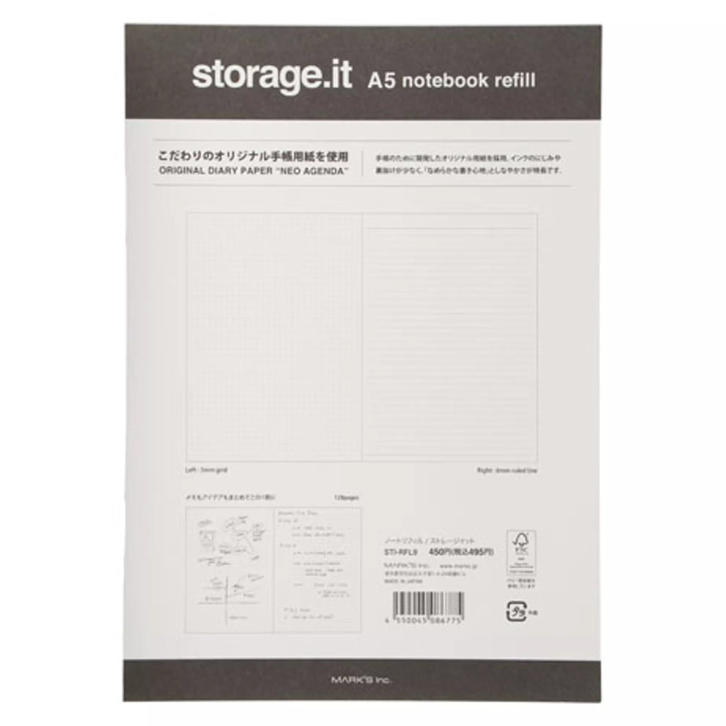 A5 Notebook Refill Storage.It
