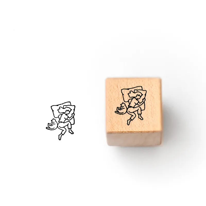 'Today's' Wooden Stamp - Cat Nap
