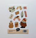Collection of illustrated stickers featuring bears and stationery items on a white background.